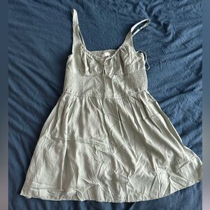 Aeropostale Sage Green Textured Mini Dress